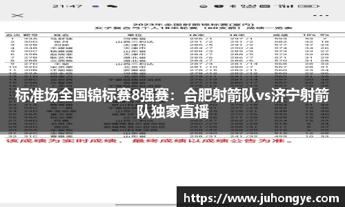 标准场全国锦标赛8强赛：合肥射箭队vs济宁射箭队独家直播